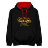 Jeh mah nich uffn Keks gelb - Kontrast Hoodie - Schwarz/Rot