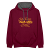 Jeh mah nich uffn Keks gelb - Kontrast Hoodie - Weinrot/Anthrazit