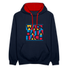 Warn Hata Tach - Kontrast Hoodie - Navy/Rot