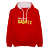 Mach keen Rabatz - Kontrast Hoodie - Rot/Weiß