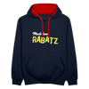 Mach keen Rabatz - Kontrast Hoodie - Navy/Rot