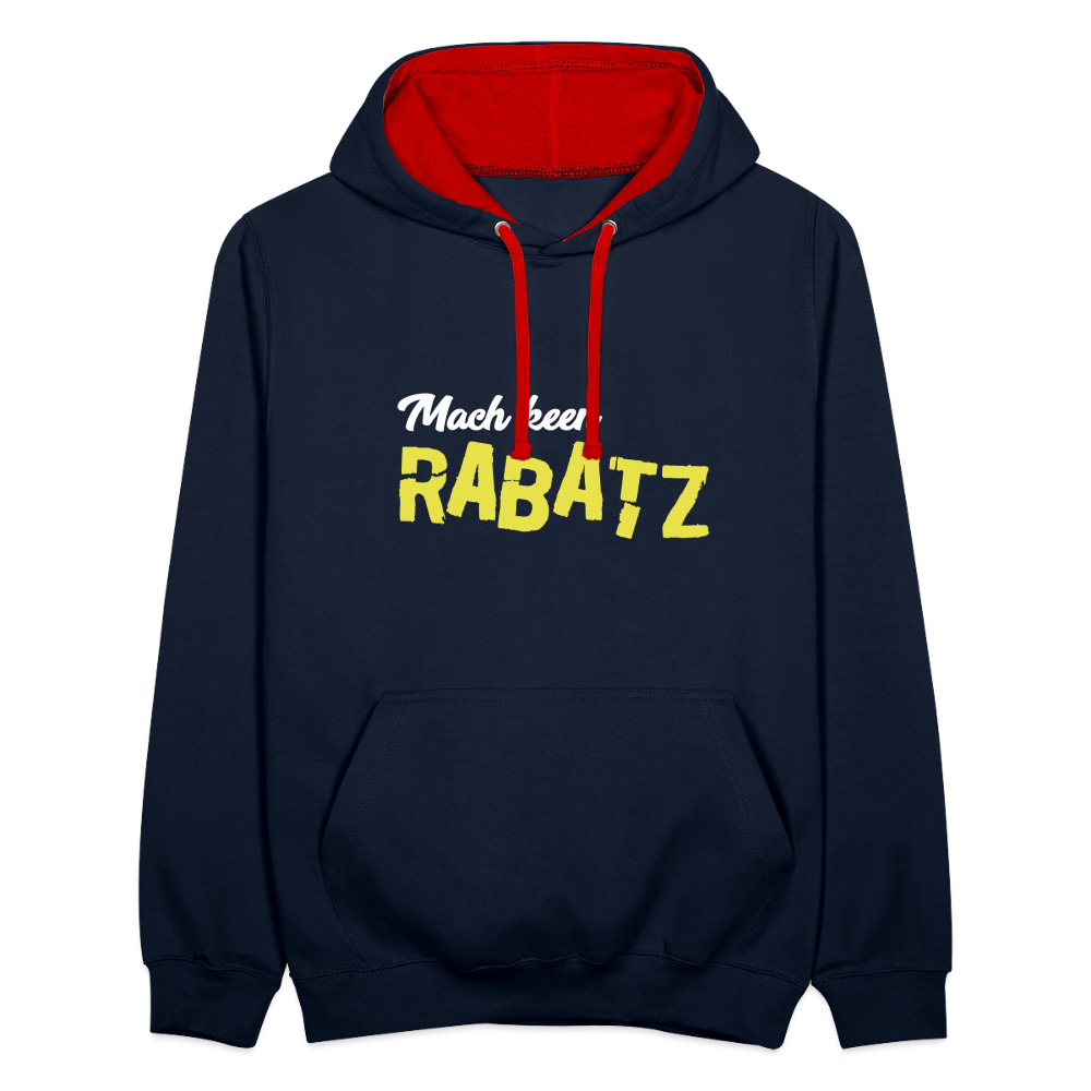 Mach keen Rabatz - Kontrast Hoodie - Navy/Rot