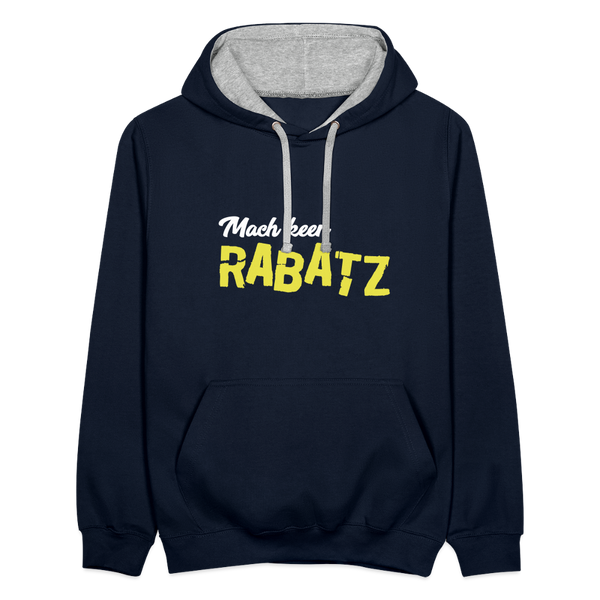 Mach keen Rabatz - Kontrast Hoodie - Navy/Grau meliert