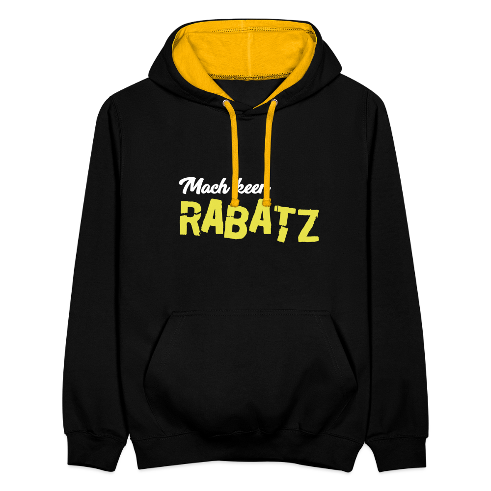 Mach keen Rabatz - Kontrast Hoodie - Schwarz/Gold