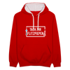 Tach ihr Flitzpiepen - weiß - Kontrast Hoodie - Rot/Weiß
