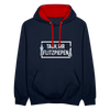 Tach ihr Flitzpiepen - weiß - Kontrast Hoodie - Navy/Rot