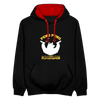 Peng Peng - Kontrast Hoodie - Schwarz/Rot
