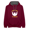 Peng Peng - Kontrast Hoodie - Weinrot/Anthrazit