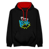 Call me Keule! - Kontrast Hoodie - Schwarz/Rot