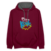 Call me Keule! - Kontrast Hoodie - Weinrot/Anthrazit
