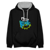 Call me Keule! - Kontrast Hoodie - Schwarz/Grau meliert