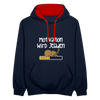Motivation Wird Jeladen Warten - Kontrast Hoodie - Navy/Rot