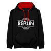 Berliner Fahrradkette - Kontrast Hoodie - Schwarz/Rot