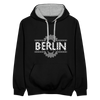 Berliner Fahrradkette - Kontrast Hoodie - Schwarz/Grau meliert