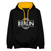 Berliner Fahrradkette - Kontrast Hoodie - Schwarz/Gold