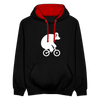 Fahrradbär - Kontrast Hoodie - Schwarz/Rot