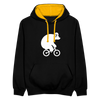 Fahrradbär - Kontrast Hoodie - Schwarz/Gold