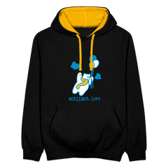 Der Bär fliegt - Kontrast Hoodie