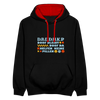d.b.d.d.h.k.P - Kontrast Hoodie - Schwarz/Rot