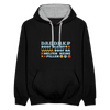 d.b.d.d.h.k.P - Kontrast Hoodie - Schwarz/Grau meliert