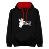 Dit is mir sowat von - Kontrast Hoodie - Schwarz/Rot