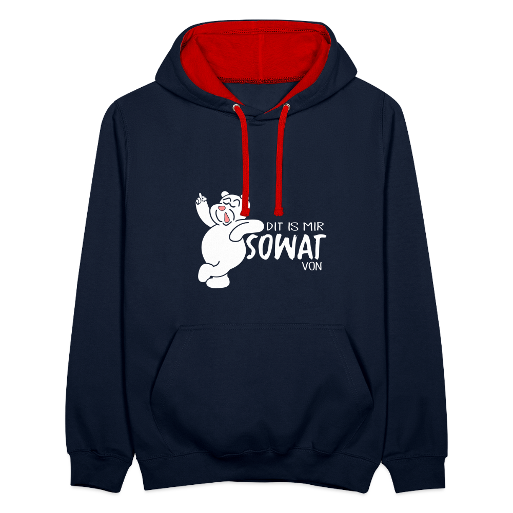 Dit is mir sowat von - Kontrast Hoodie - Navy/Rot