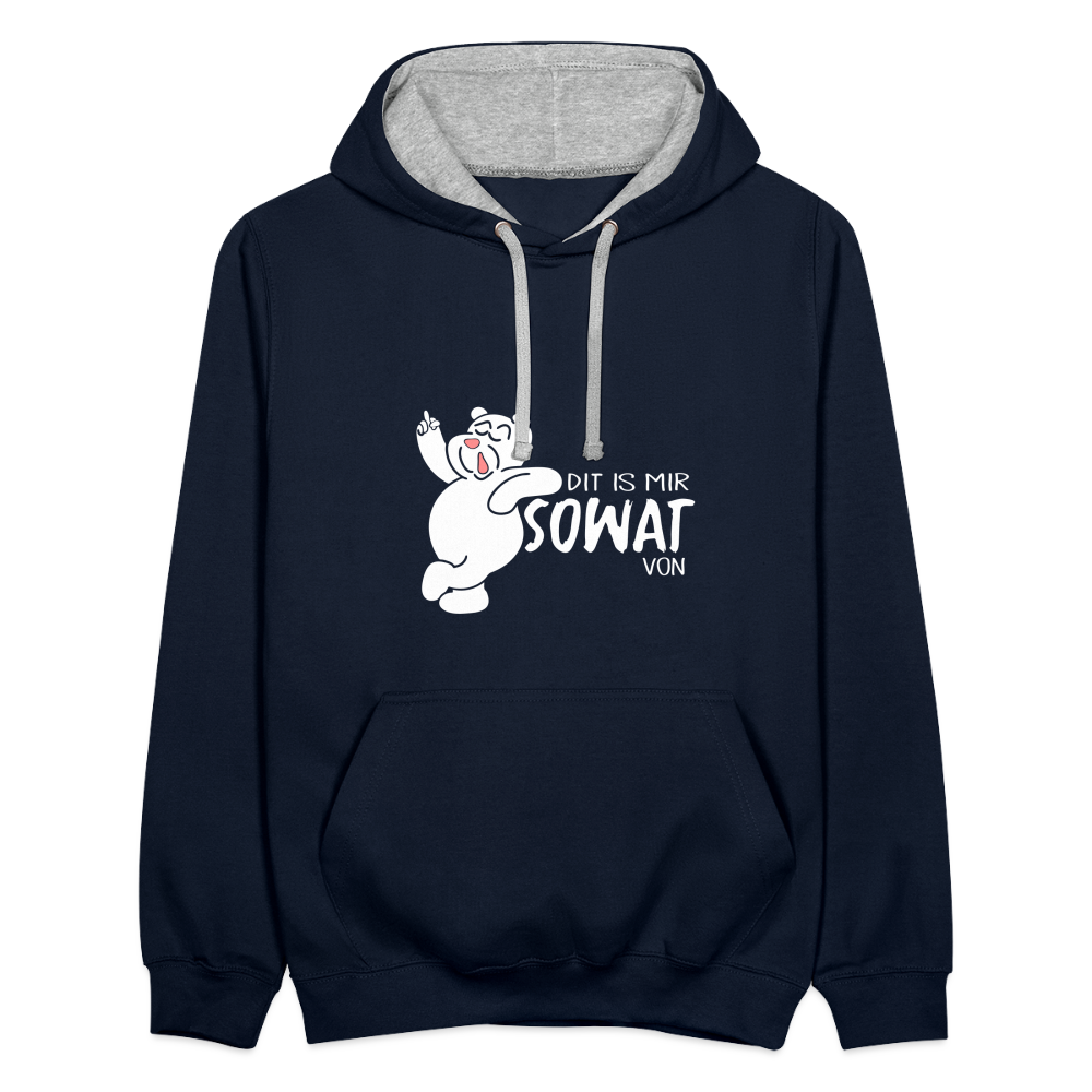 Dit is mir sowat von - Kontrast Hoodie - Navy/Grau meliert
