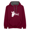 Dit is mir sowat von - Kontrast Hoodie - Weinrot/Anthrazit