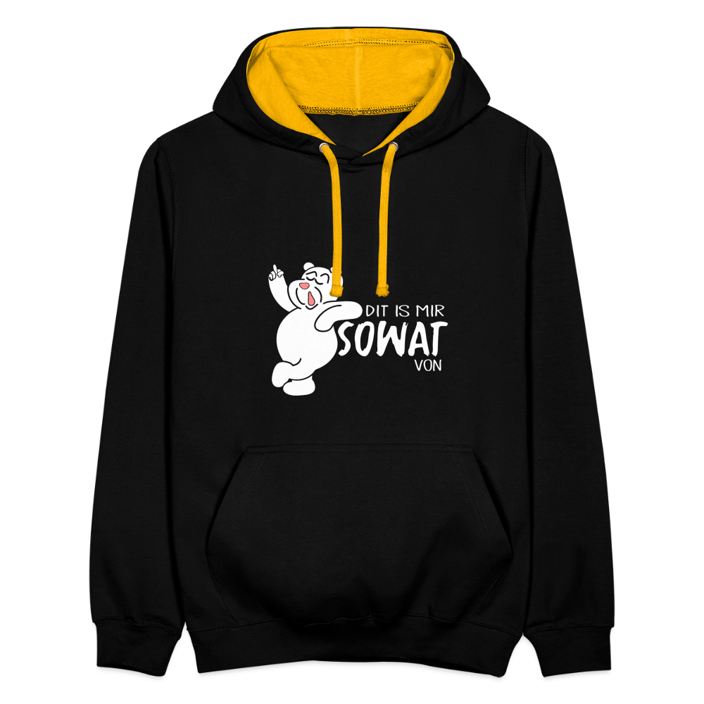 Dit is mir sowat von - Kontrast Hoodie - Schwarz/Gold