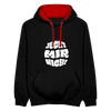 Juckt Mir Nich! - Kontrast Hoodie - Schwarz/Rot