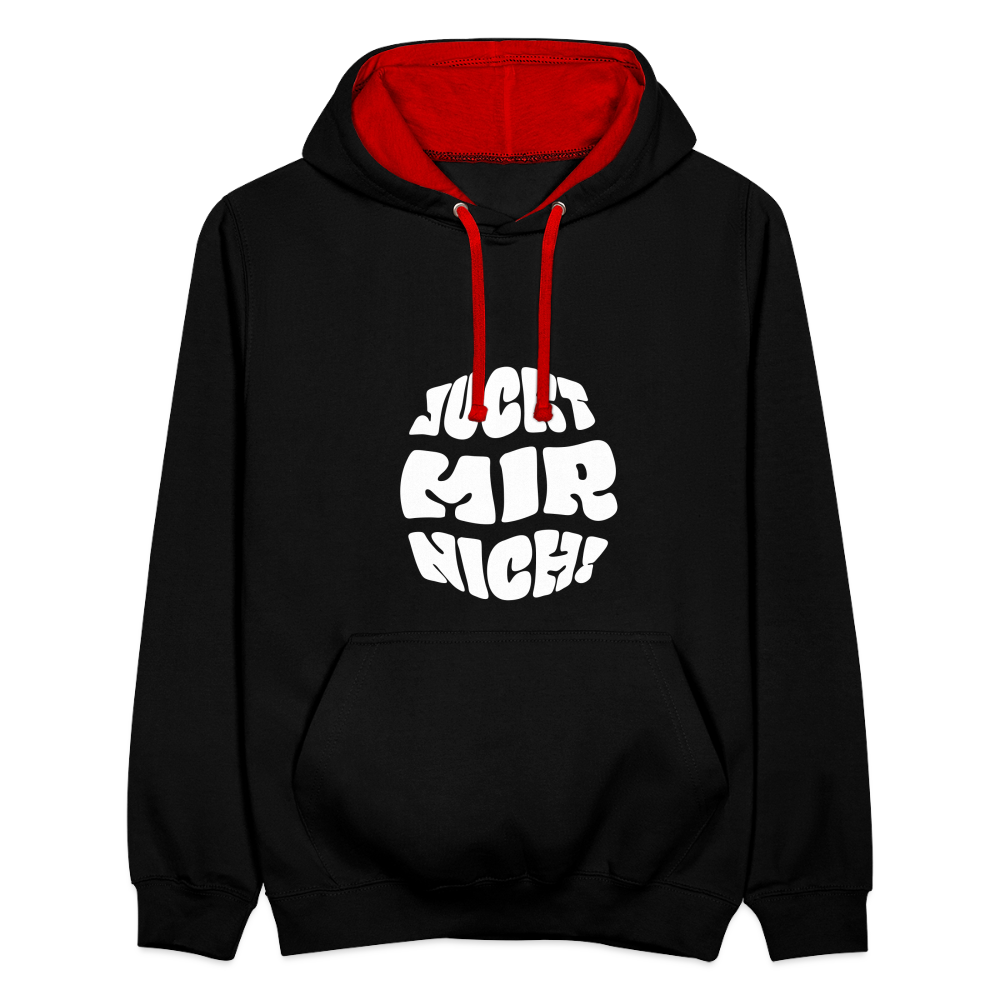 Juckt Mir Nich! - Kontrast Hoodie - Schwarz/Rot