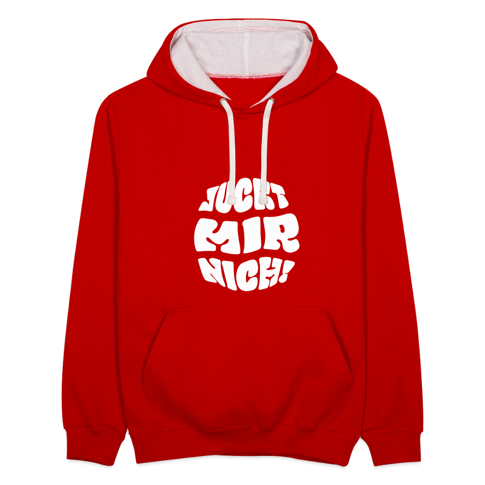 Juckt Mir Nich! - Kontrast Hoodie - Rot/Weiß