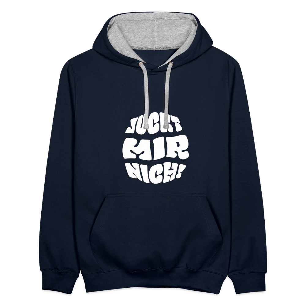 Juckt Mir Nich! - Kontrast Hoodie - Navy/Grau meliert