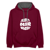 Juckt Mir Nich! - Kontrast Hoodie - Weinrot/Anthrazit