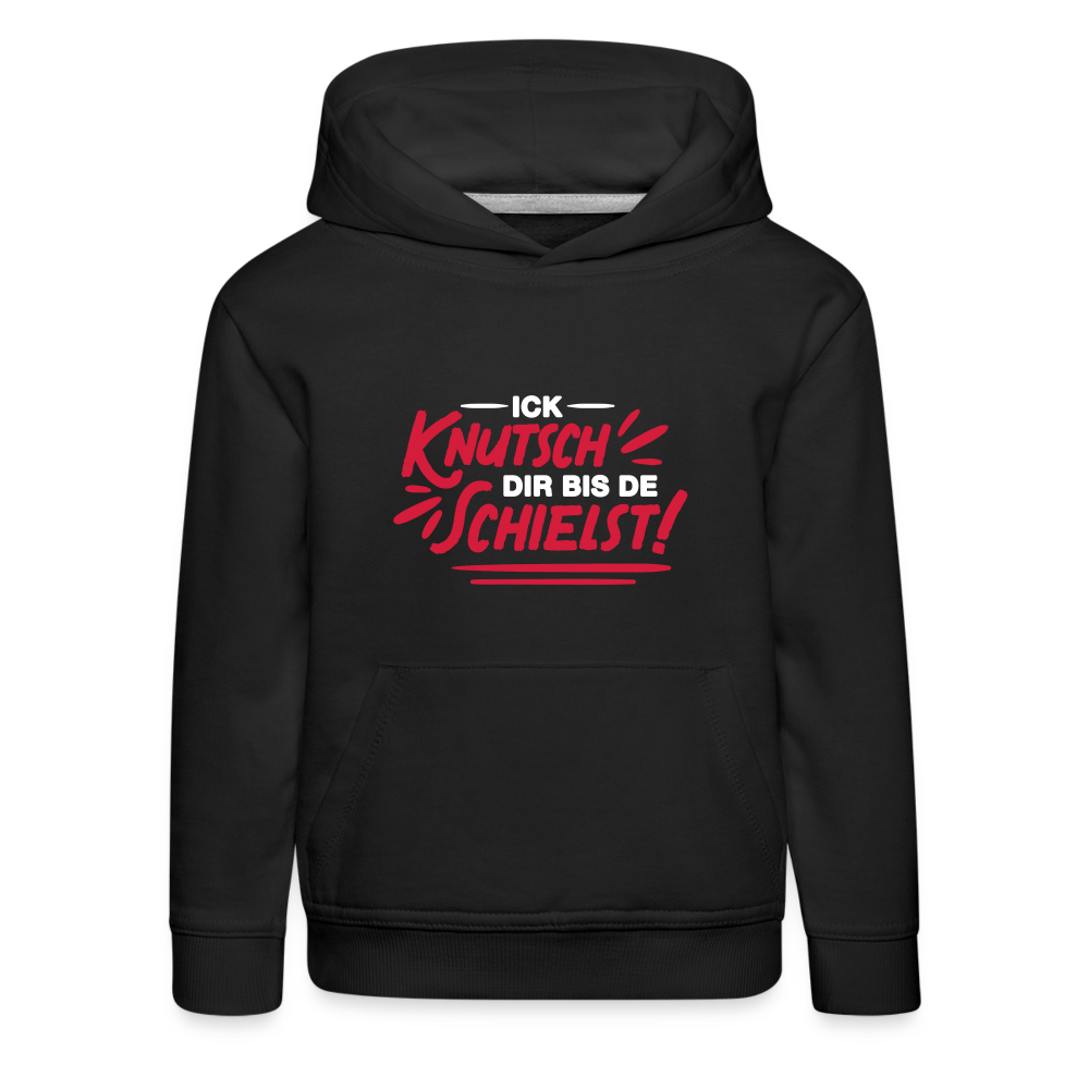 Ick knutsch dir! - Kinder Premium Hoodie - Schwarz