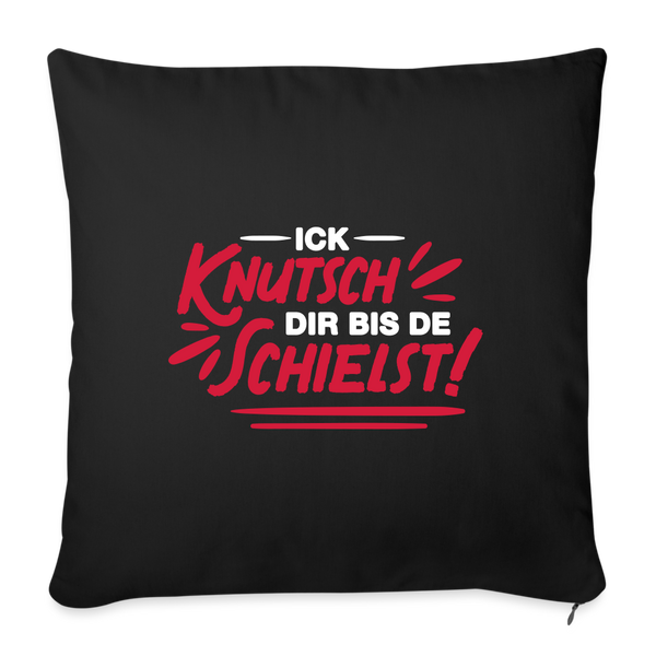 Ick knutsch dir! - Sofakissen mit Füllung (45 x 45 cm) - Schwarz