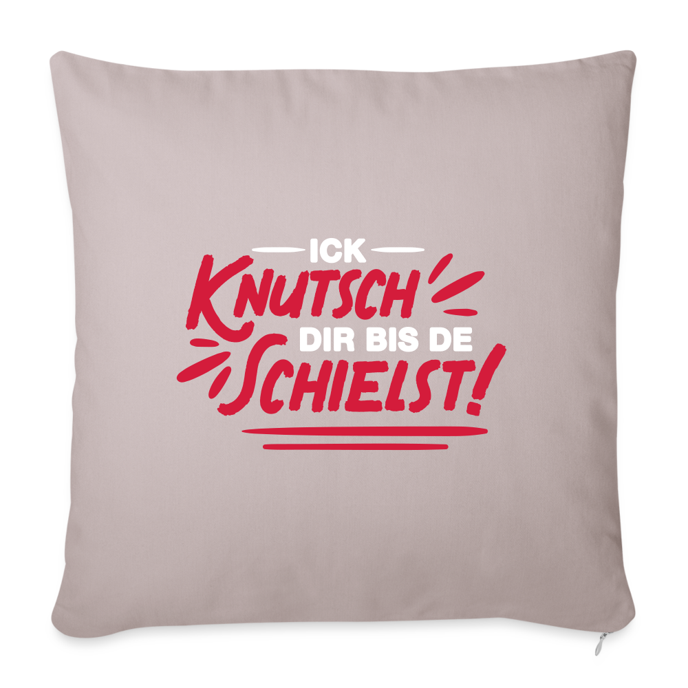 Ick knutsch dir! - Sofakissen mit Füllung (45 x 45 cm) - helles Taupe