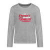 Ick knutsch dir! - Teenager Langarmshirt - Grau meliert
