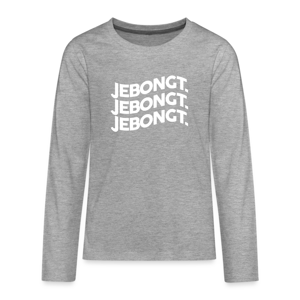 Jebongt! - Teenager Langarmshirt - Grau meliert