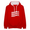 Jebongt! - Kontrast Hoodie - Rot/Weiß