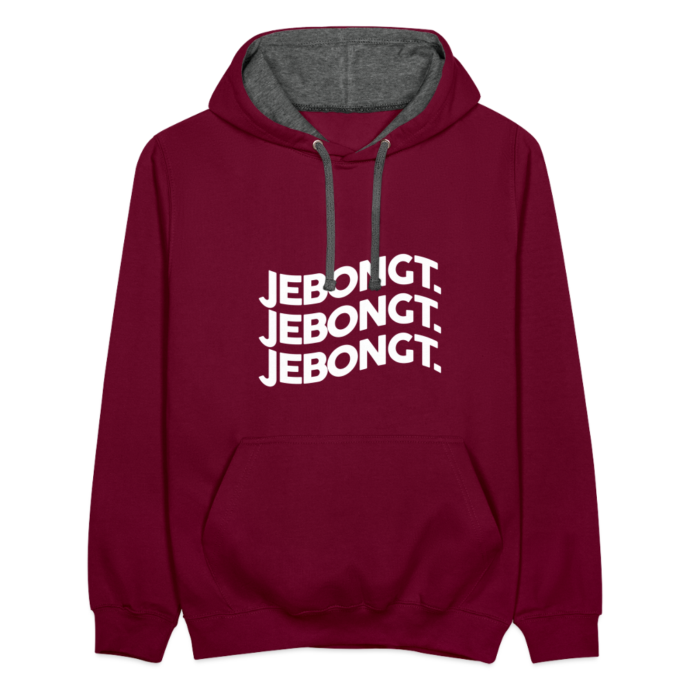 Jebongt! - Kontrast Hoodie - Weinrot/Anthrazit