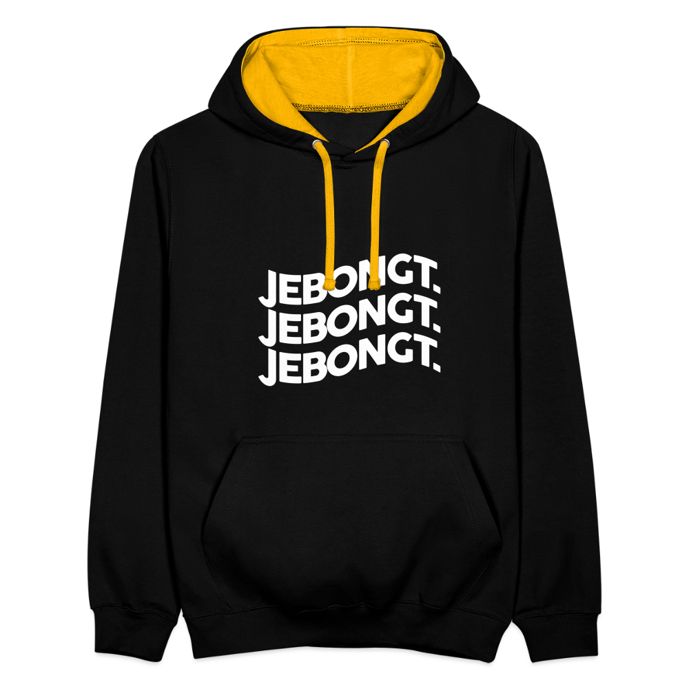 Jebongt! - Kontrast Hoodie - Schwarz/Gold