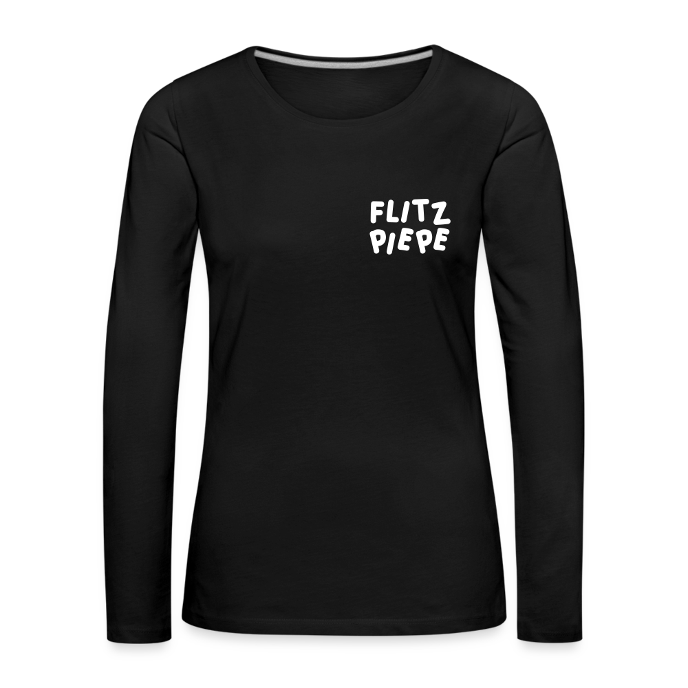 Flitzpiepe - Frauen Premium Langarmshirt - black