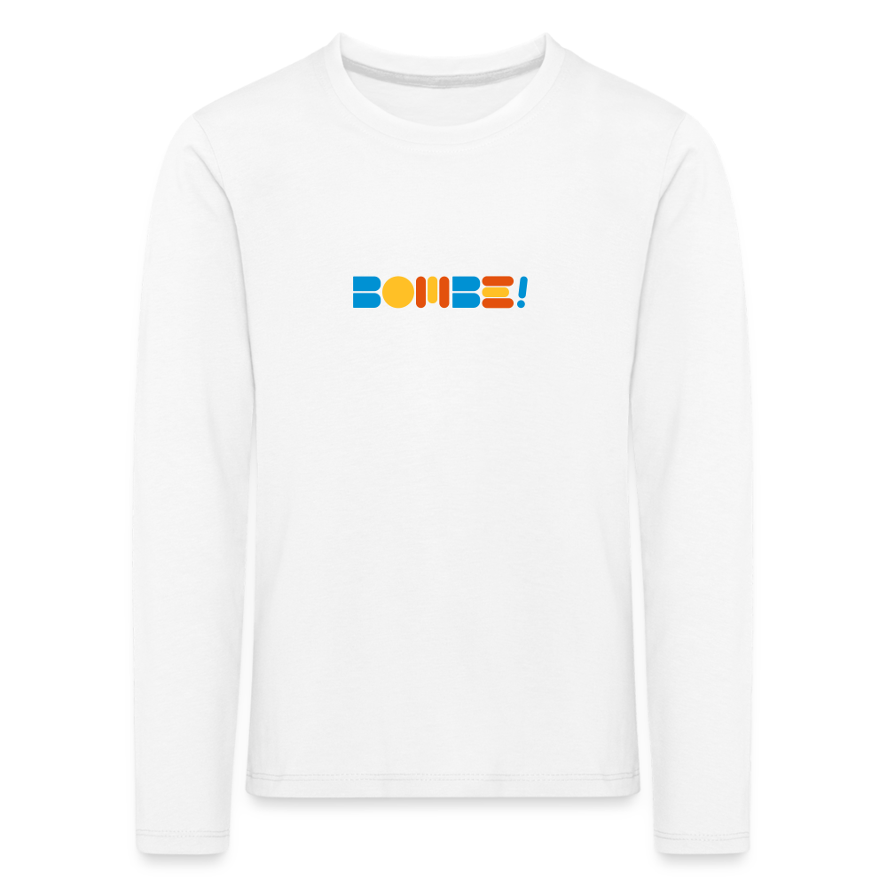 Bombe! - Kinder Langarmshirt - white