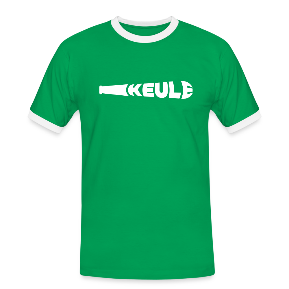 Keule - Männer Ringer T-Shirt - kelly green/white