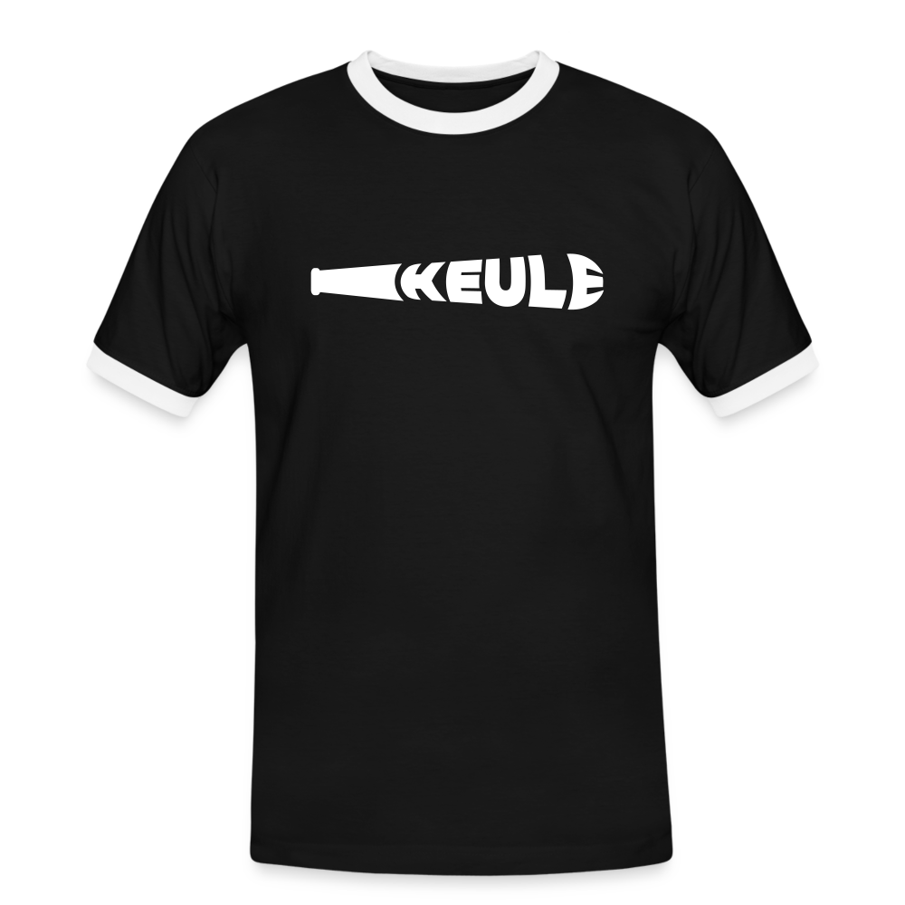Keule - Männer Ringer T-Shirt - black/white