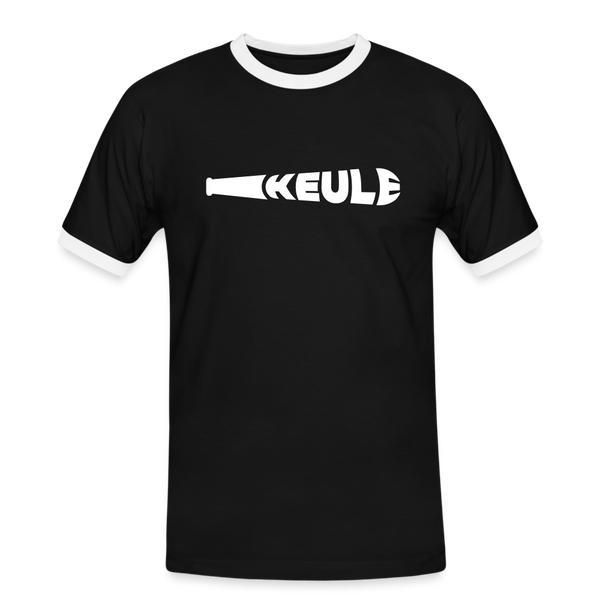 Keule - Männer Ringer T-Shirt - black/white