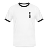 Atze - Männer Ringer T-Shirt - white/black