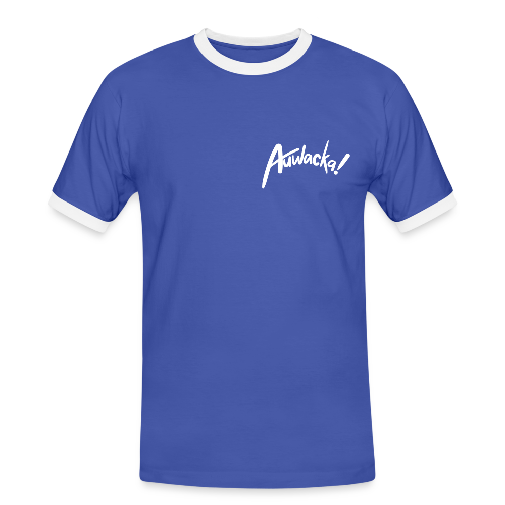Auwacka! - Männer Ringer T-Shirt - blue/white
