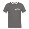 Auwacka! - Männer Ringer T-Shirt - dark grey/white
